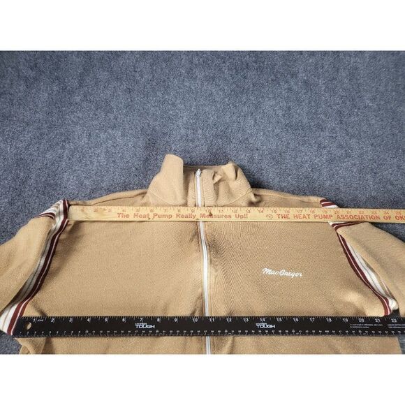 Vintage MacGregor Triple Knit Track Jacket Women Sz L Brown Full‎ Zip Athleisure - Picture 4 of 7